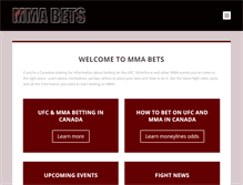 Tablet Screenshot of mma-bets.com